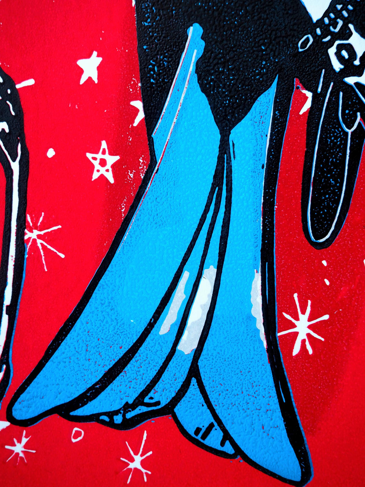 Spangled Drongo Linocut Print | Australian Bird Art (A4 Limited Edition)