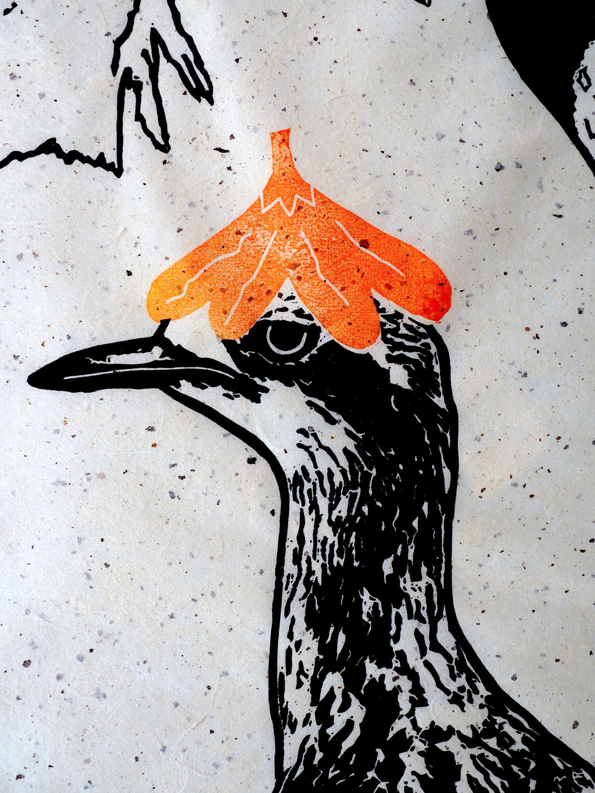 Framed Linocut Print – Australian Birds, Mulberry Paper, Ready to Hang