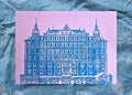Grand Budapest Hotel Linoprint | A4 Handmade Print Three Colour Options | Wes Anderson Inspired Art