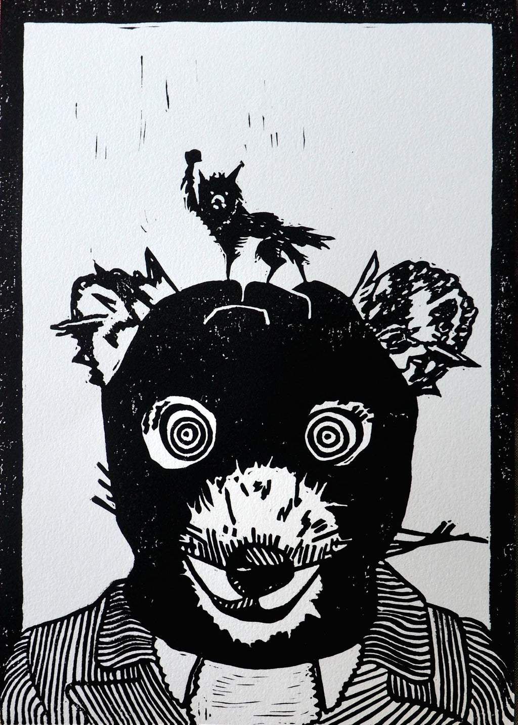 Mr. Fox Lino Cut Print | A4 Fan Art