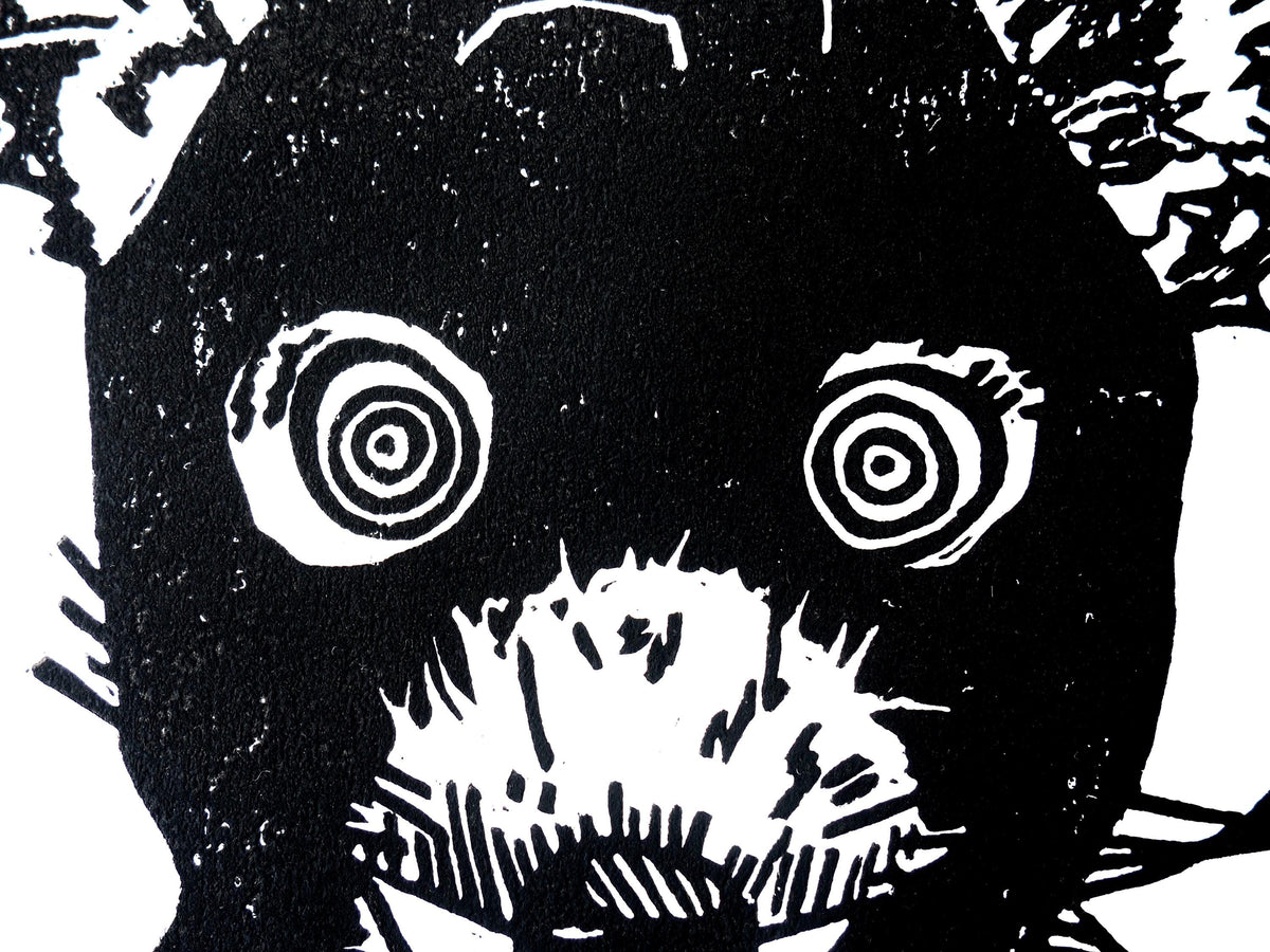 Mr. Fox Lino Cut Print | A4 Fan Art