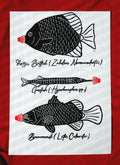 Linoprint Fish Art Print – Limited Edition of 20 Barramundi, Garfish, Batfish Art (A4)