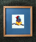 Professionally Framed Linoprint - Limited Edition of 4 Gouldian Finch Reduction linocut print